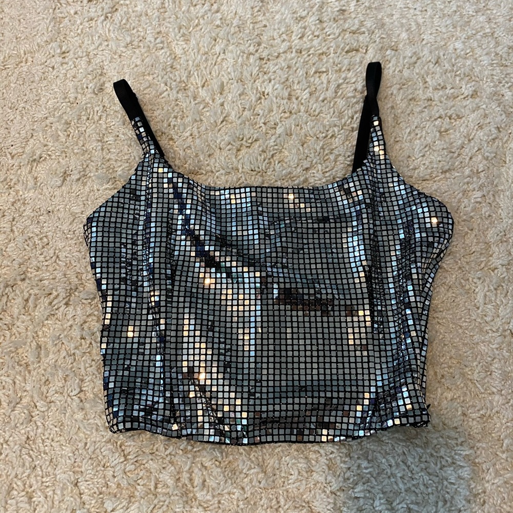 Sequin crop top